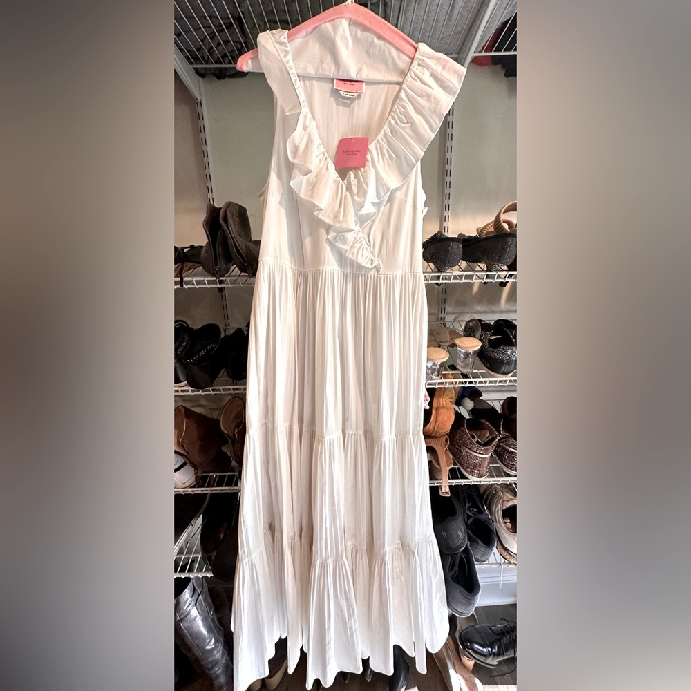 Kate Spade New York long white dress size 8